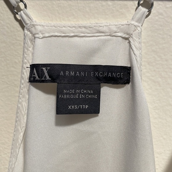 Armani Exchange Razorback White and Black Button Down Maxi Dress - Picture 3 of 10